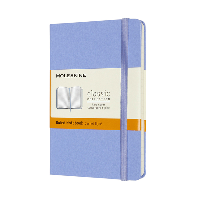 Notitieboek Moleskine pocket 90x140mm lijn hard cover hydrangea blue afbeelding