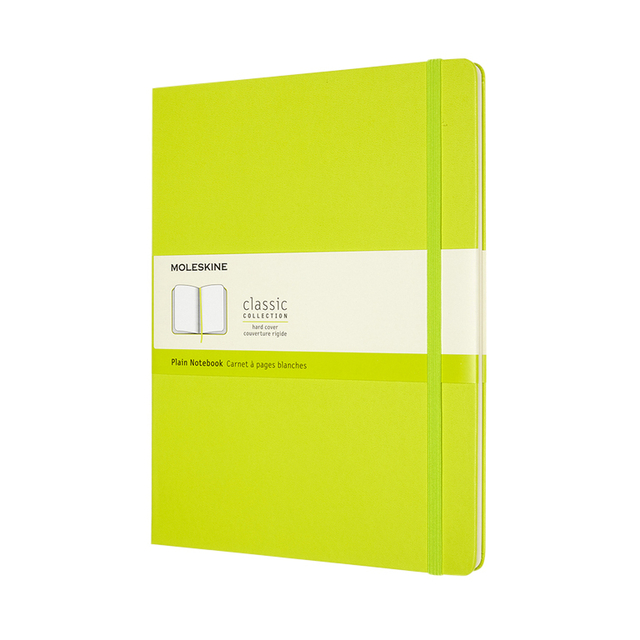 Notitieboek Moleskine XL 190x250mm blanco hard cover lemon green afbeelding