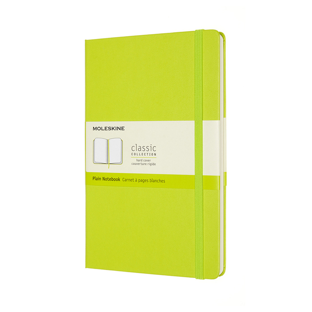 Notitieboek Moleskine large 130x210mm blanco hard cover lemon green afbeelding