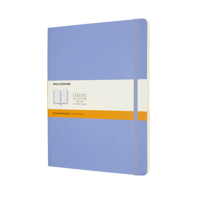 Notitieboek Moleskine XL 190x250mm lijn soft cover hydrangea blue afbeelding