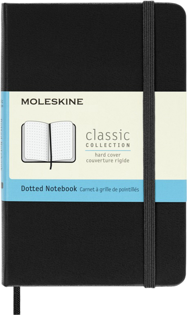 Notitieboek Moleskine pocket 90x140mm dots hard cover zwart afbeelding