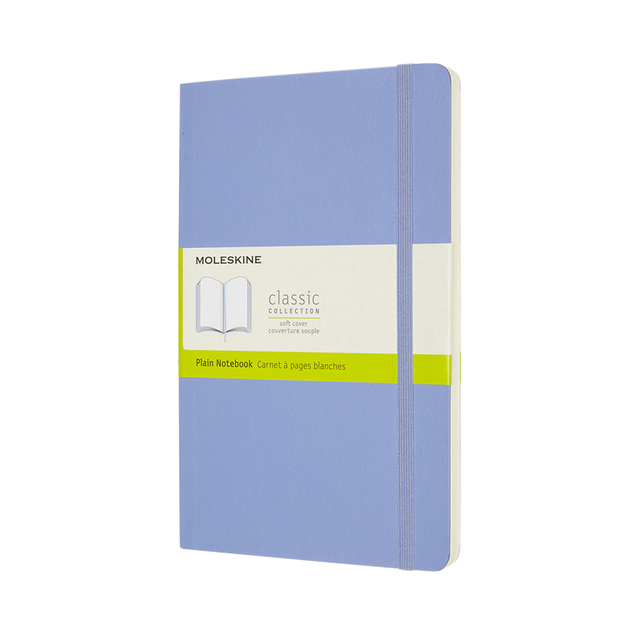 Notitieboek Moleskine large 130x210mm blanco soft cover hydrangea blue afbeelding