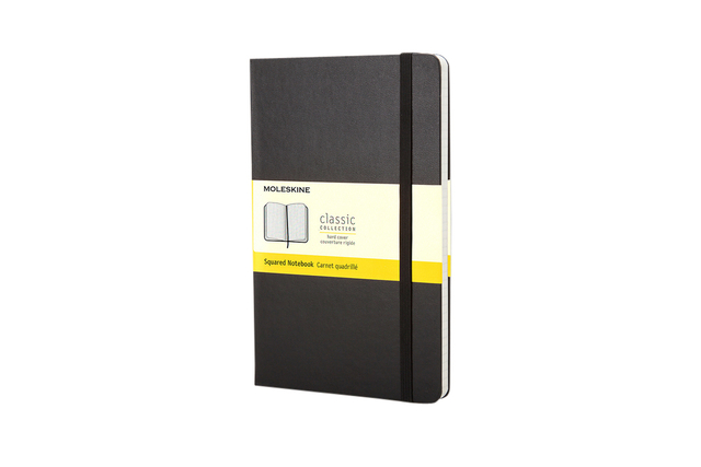 Notitieboek Moleskine pocket 90x140mm ruit 5x5mm hard cover zwart afbeelding