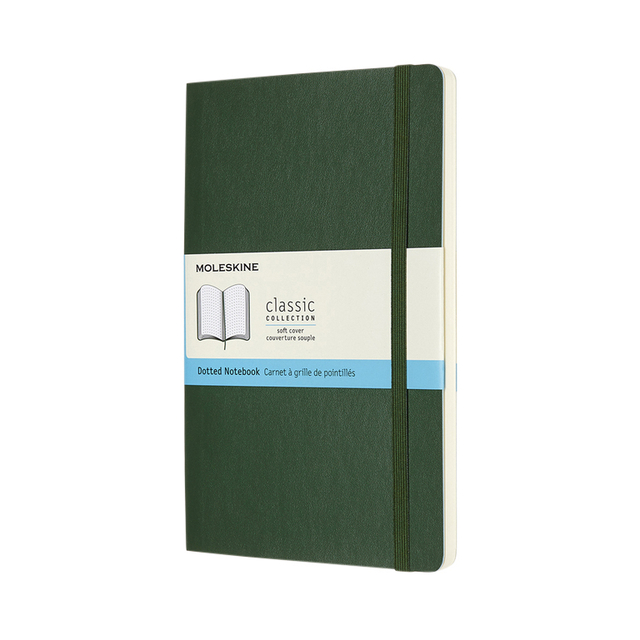 Notitieboek Moleskine large 130x210mm dots soft cover zwart afbeelding