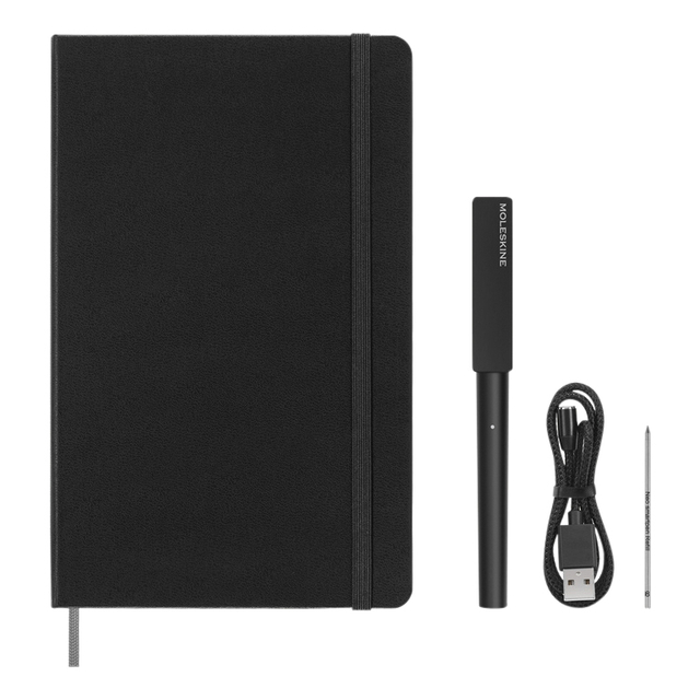 Smart Writing Set Pen Moleskine + Smart notitieboek large 130x210mm lijn zwart afbeelding