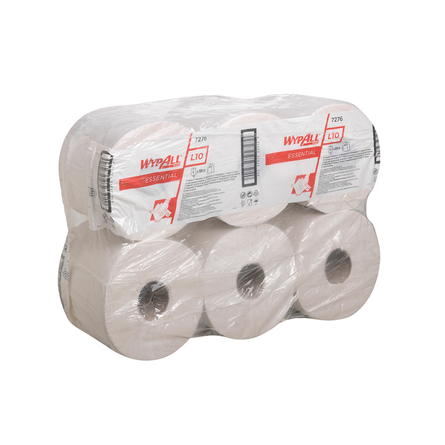 Poetspapier WypAll L10 1-laags 300m wit 7276 afbeelding
