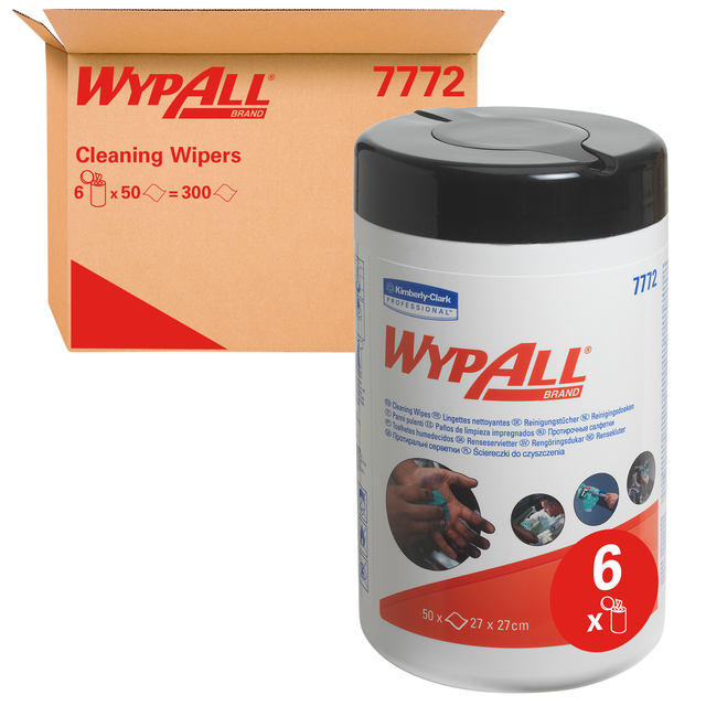 Reinigingsdoek WypAll bus 1-laags 6x50 vel groen 7772 afbeelding