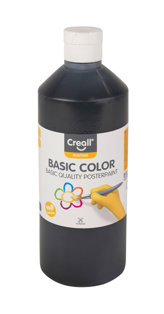 Plakkaatverf Creall basic zwart 500ml afbeelding