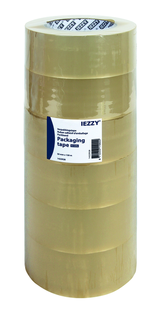 Iezzy Verpakkingstape PP 50mmx150m (Jumbo) transparant 6 rollen