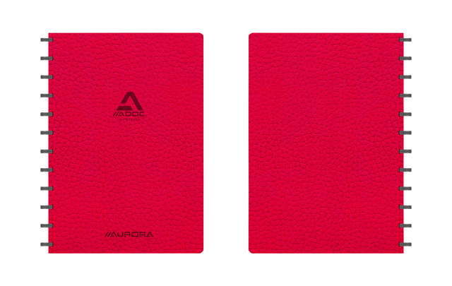 Schrift Adoc Business A4 lijn 144 pagina&apos;s 90gr rood afbeelding