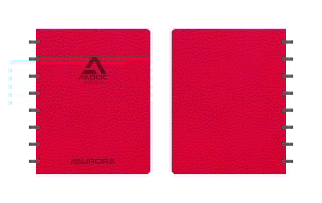Schrift Adoc Business A5 lijn 144 pagina&apos;s 90gr rood afbeelding