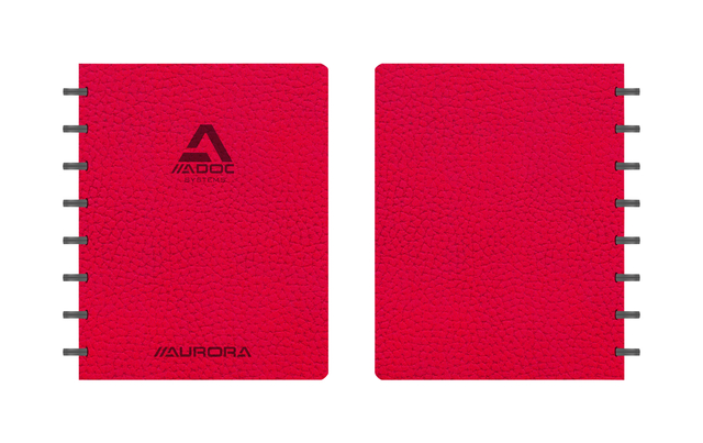 Schrift Adoc Business A5 ruit 5x5mm 144 pagina&apos;s 90gr rood afbeelding
