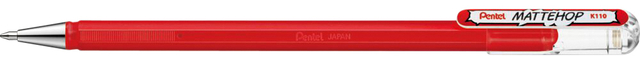 Gelschrijver Pentel K110 Mattehop medium rood afbeelding