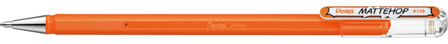 Gelschrijver Pentel K110 Mattehop medium oranje afbeelding
