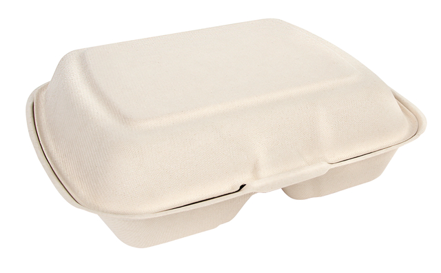 Menuklapverpakking IEZZY IP4 2-vaks suikerriet beige 100 stuks afbeelding