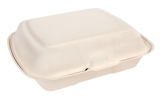 Menuklapverpakking IEZZY IP4 3-vaks suikerriet beige 100 stuks afbeelding