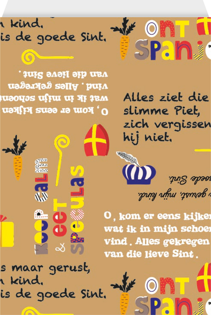 Verpakkingszakjes Haza Sinterklaas 21x30cm doos à 200 stuks assorti afbeelding