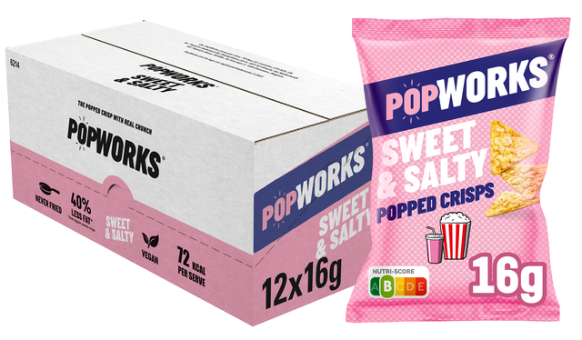 Chips Popworks Sweet Salty 16gr afbeelding