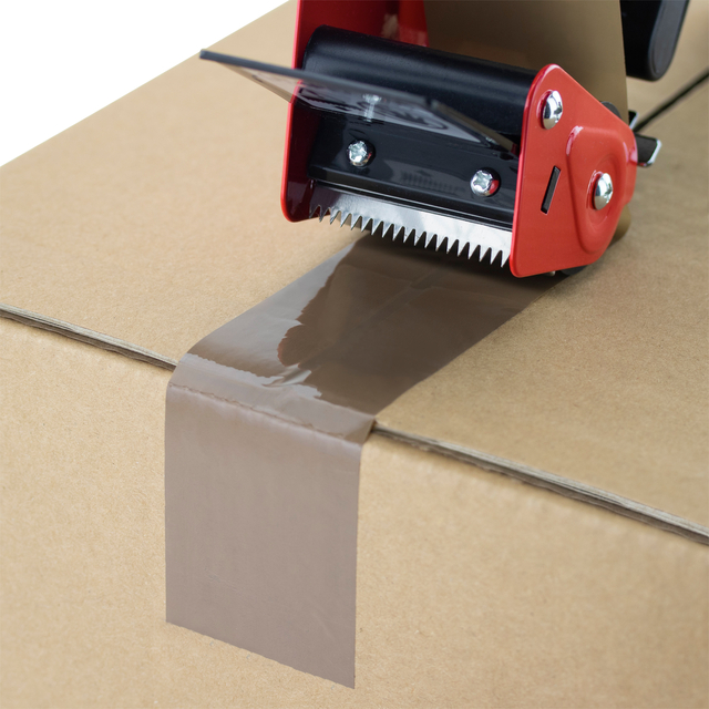 Verpakkingstape dispenser Rapesco Germ-Savvy 960 antibacterieel met bruine tape zwart — Foto 2 van 2