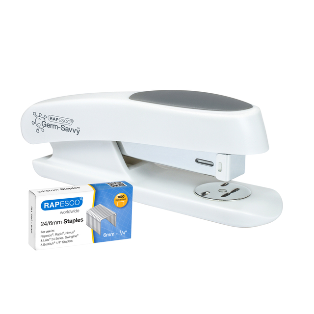 Nietmachine Rapesco Germ-Savvy Less Effort Eco Sting Ray antibacterieel wit afbeelding