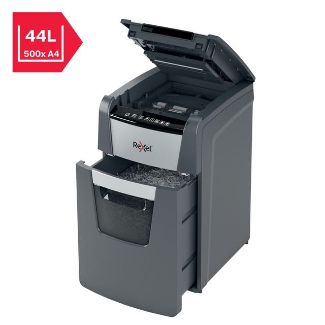 Papiervernietiger Rexel Optimum Auto+ 130M snippers 2x15mm — Foto 2 van 2