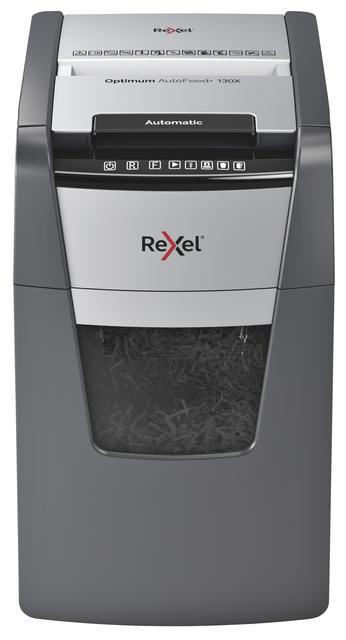 Papiervernietiger Rexel Optimum Auto+ 130X P4 snippers 4x28mm afbeelding