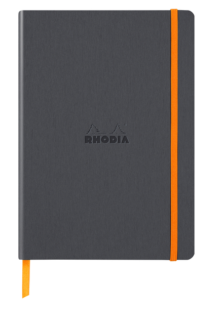 Notitieboek Rhodia A5 lijn 80 vel 90gr titanium afbeelding