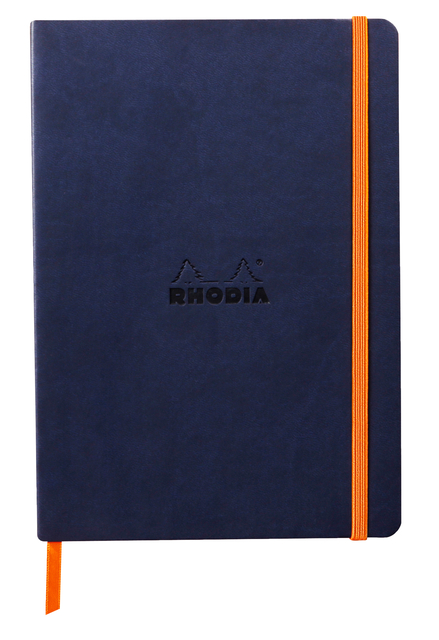 Notitieboek Rhodia A5 lijn 80 vel 90gr nachtblauw afbeelding