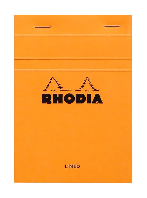 Schrijfblok Rhodia A6 lijn 80 vel 80gr oranje afbeelding