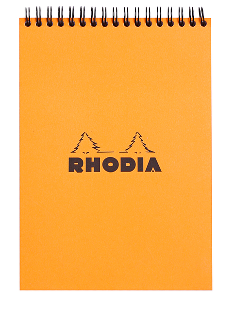 Spiraalblok Rhodia A5 lijn 160 pagina&apos;s 80gr oranje afbeelding