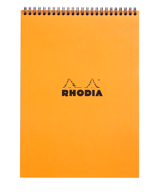 Spiraalblok Rhodia A4 lijn 160 pagina&apos;s 80gr oranje afbeelding