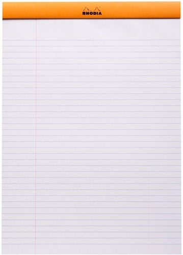 Schrijfblok Rhodia A4 lijn 80 vel 80gr oranje-2