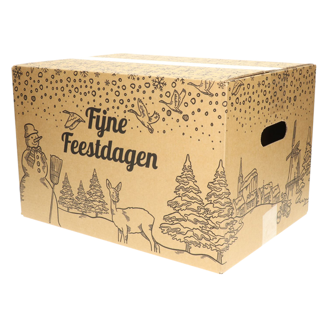Kerstdoos IEZZY bedrukt Holland-3 390x290x300mm zwart afbeelding