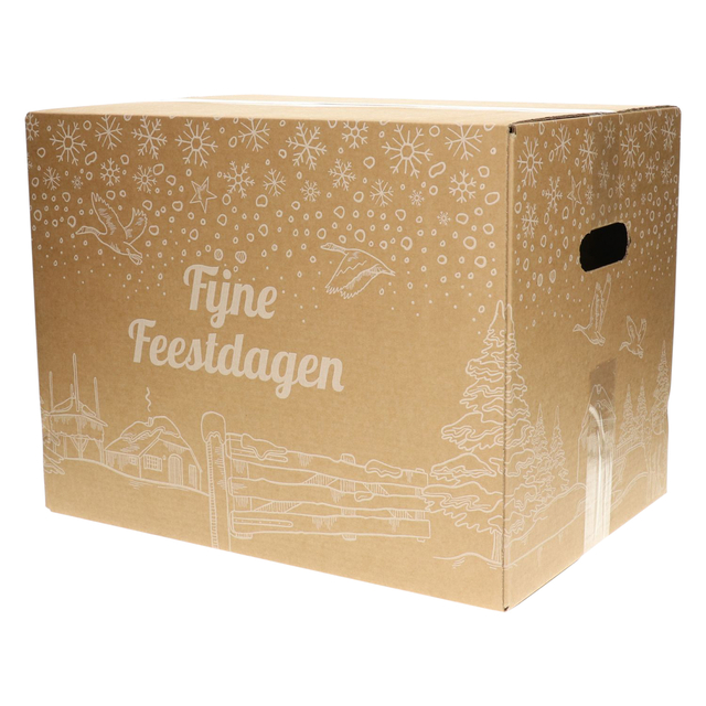 Kerstdoos IEZZY bedrukt Holland-5 490x390x250mm wit afbeelding