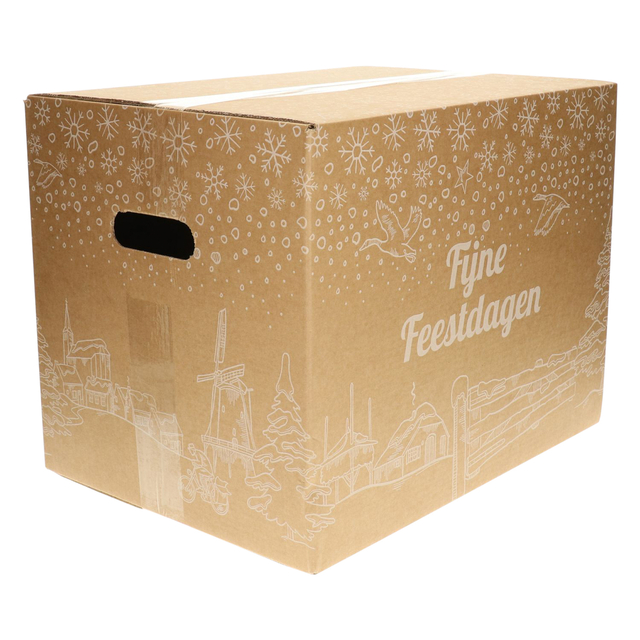 Kerstdoos IEZZY bedrukt Holland-6 490x390x300mm wit afbeelding