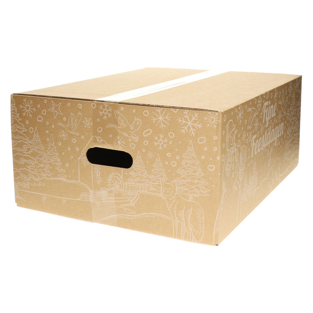 Kerstdoos IEZZY bedrukt Holland-2 390x290x250mm wit afbeelding