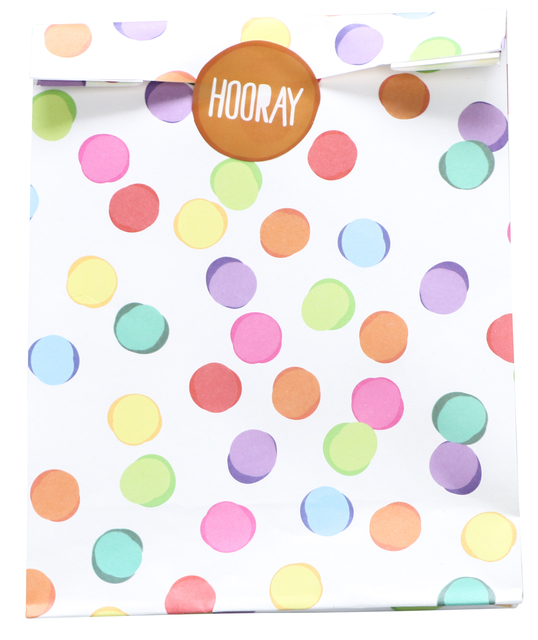 Uitdeelzakjes Haza Festive Colors met stickers 6 stuks afbeelding
