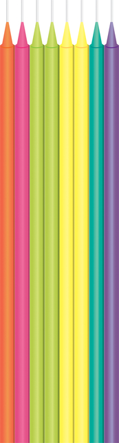Kaarsjes Haza long bright 15cm 16 stuks assorti afbeelding