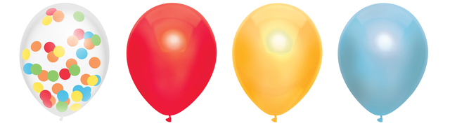 Ballonnen Haza Over The Rainbow 30cm 6 stuks assorti afbeelding