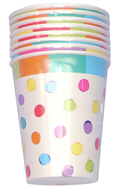 Bekers Haza Festive Colors 250ml 8 stuks afbeelding