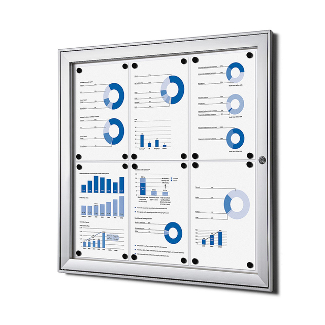 Vitrinebord Quantore luxe 6x A4 zilver afbeelding