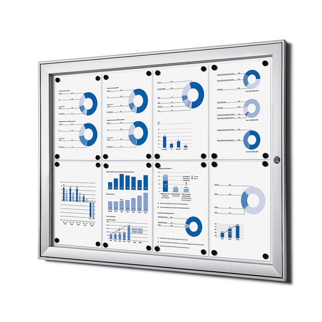 Vitrinebord Quantore luxe 8x A4 zilver afbeelding