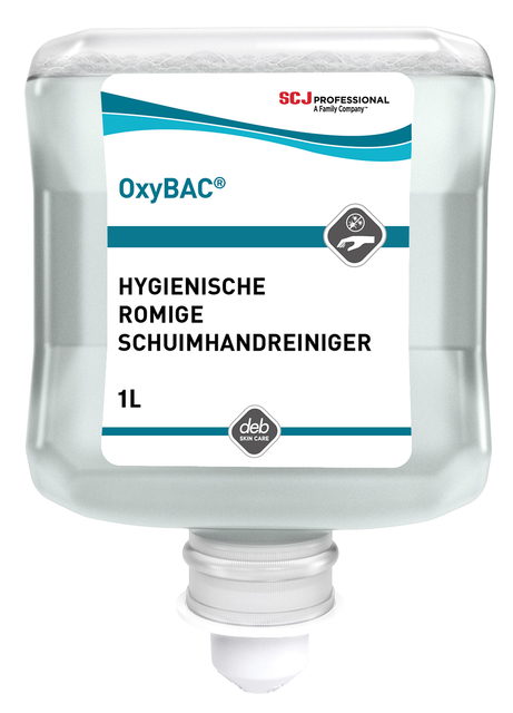 Handreiniger SCJ Oxy Bac Foam Wash antibacteriëel parfumvrij 1000ml afbeelding