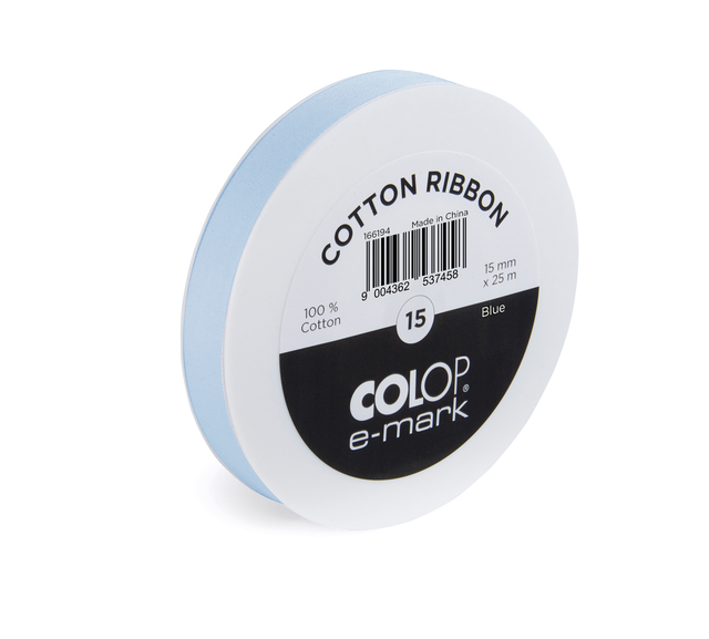 Lint Colop E-mark 15mmx25m blauw afbeelding