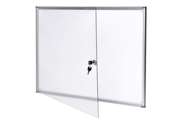 Binnenvitrine wand MAULextraslim whiteboard 8xA4 met slot — Foto 2 van 2