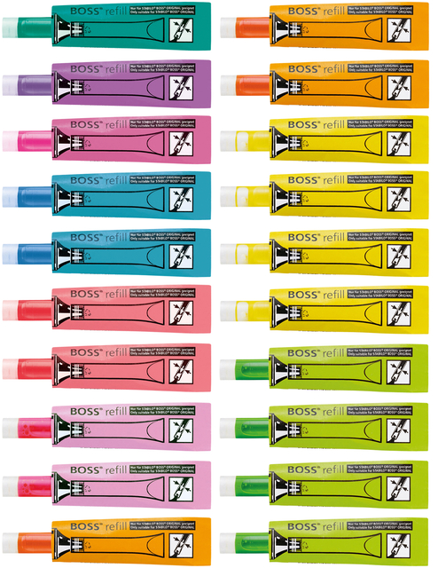 Markeerstiftinkt STABILO 070 assorti set à 20 stuks afbeelding