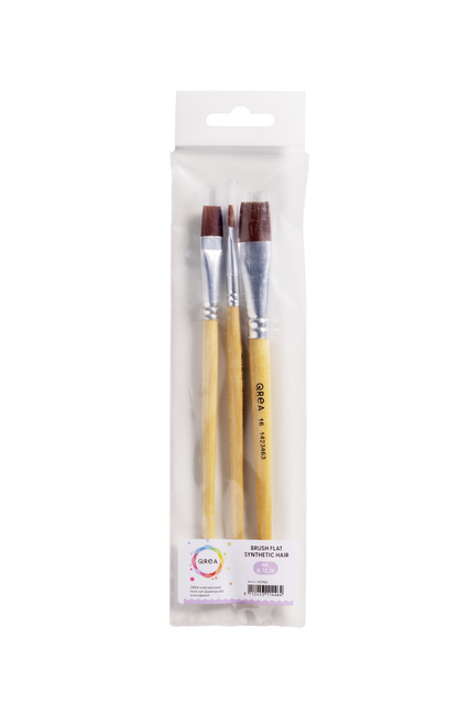 Kwast Qrea synthetisch set à 3 breedtes afbeelding