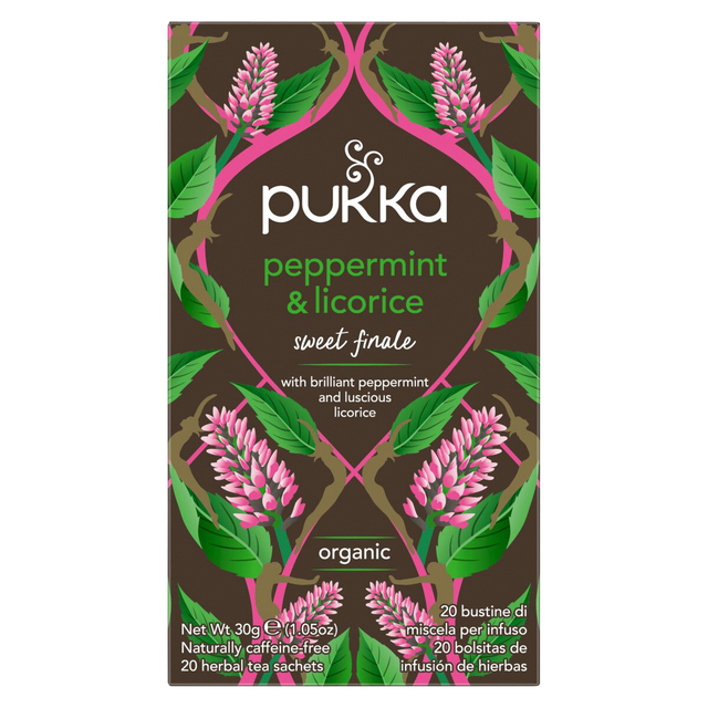 Thee Pukka peppermint licorice 20 zakjes afbeelding