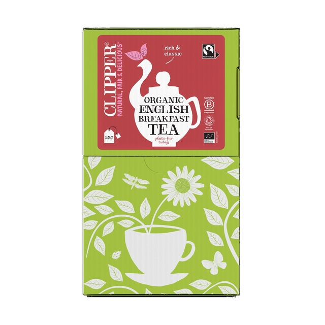 Thee Clipper English breakfast bio 250 zakjes afbeelding