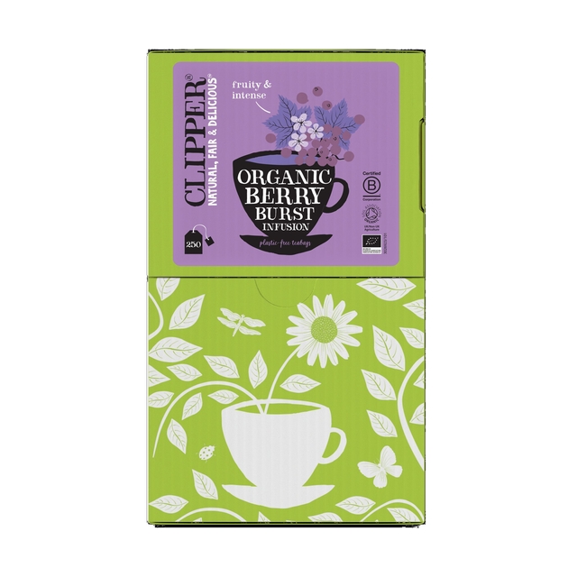 Thee Clipper infusion berry burst bio 250 zakjes